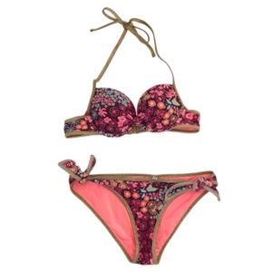 Aerie Purple Floral Bikini